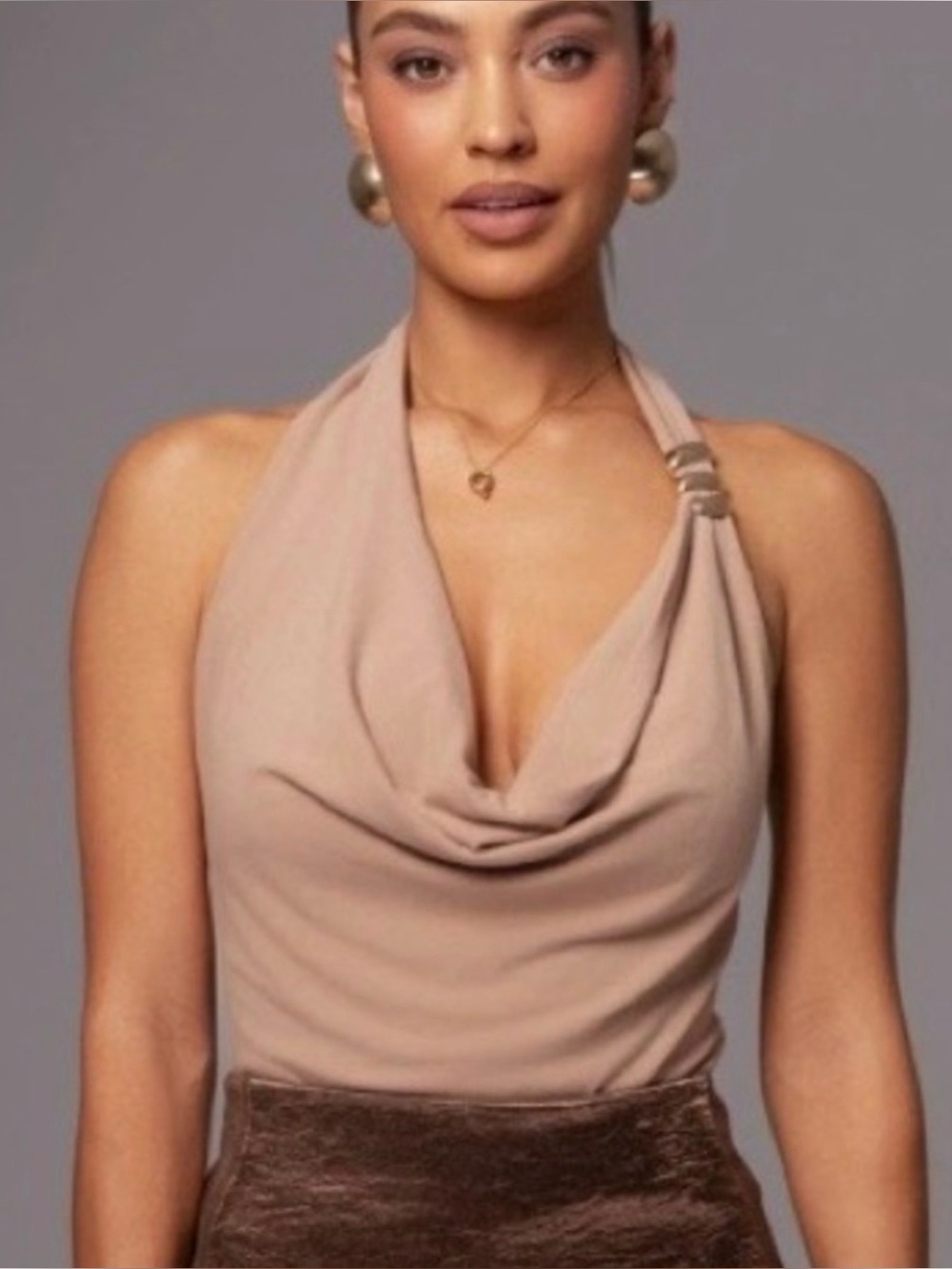 JLUXLABEL embellished halter top